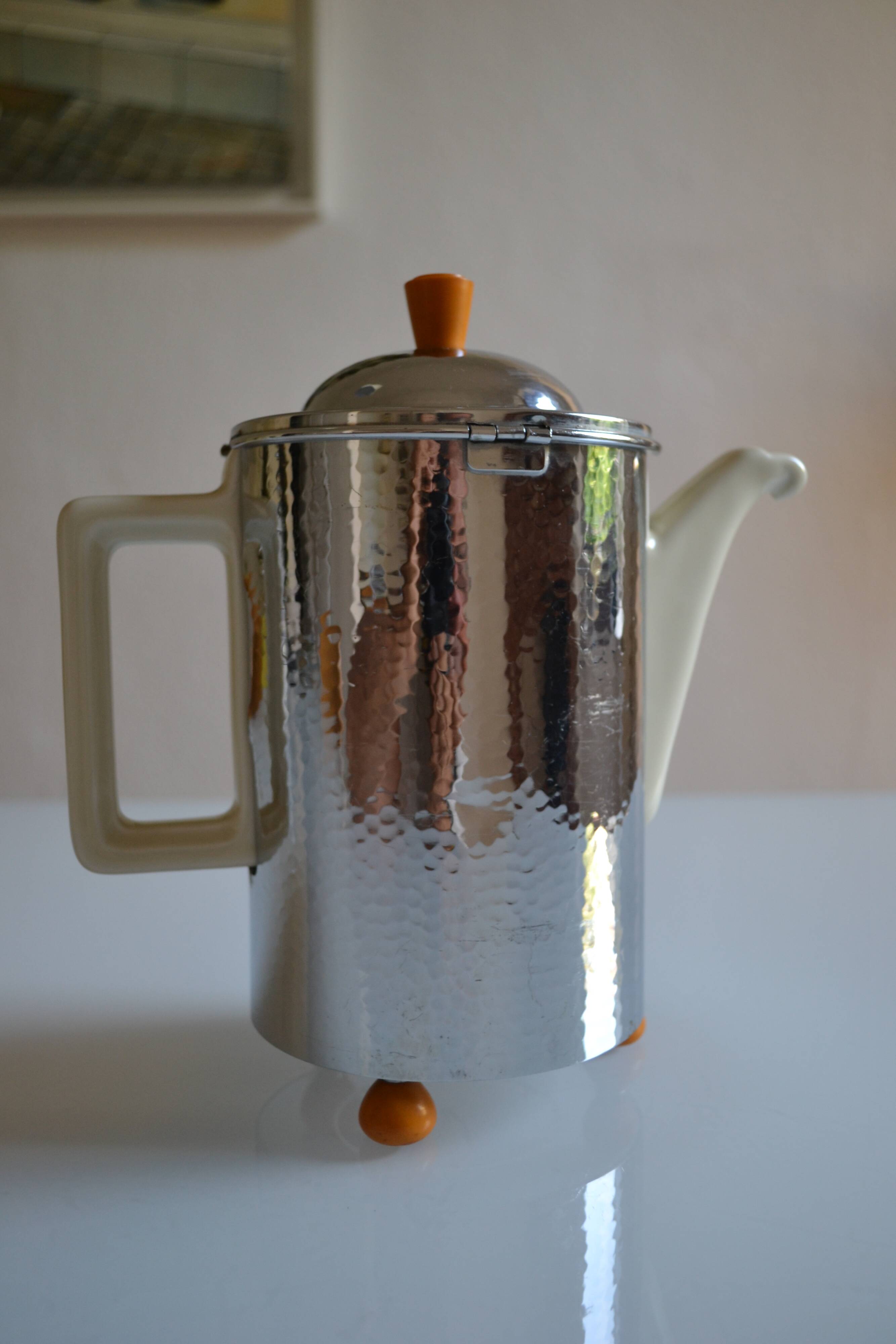 WMF Bauscher Weiden Germany 1930 Art Deco Bauhaus Teapot 1 liter