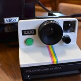 Polaroid land camera 1000 vintage button green with bag