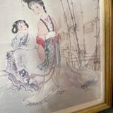 Two Japanese prints reproductions on paper 70s