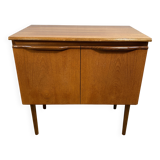 Mid-Century Retro Vintage Teak Record Cabinet 1960  Organically Formed Hand