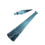 Empoli Italian carafe in blue glass, 1960s