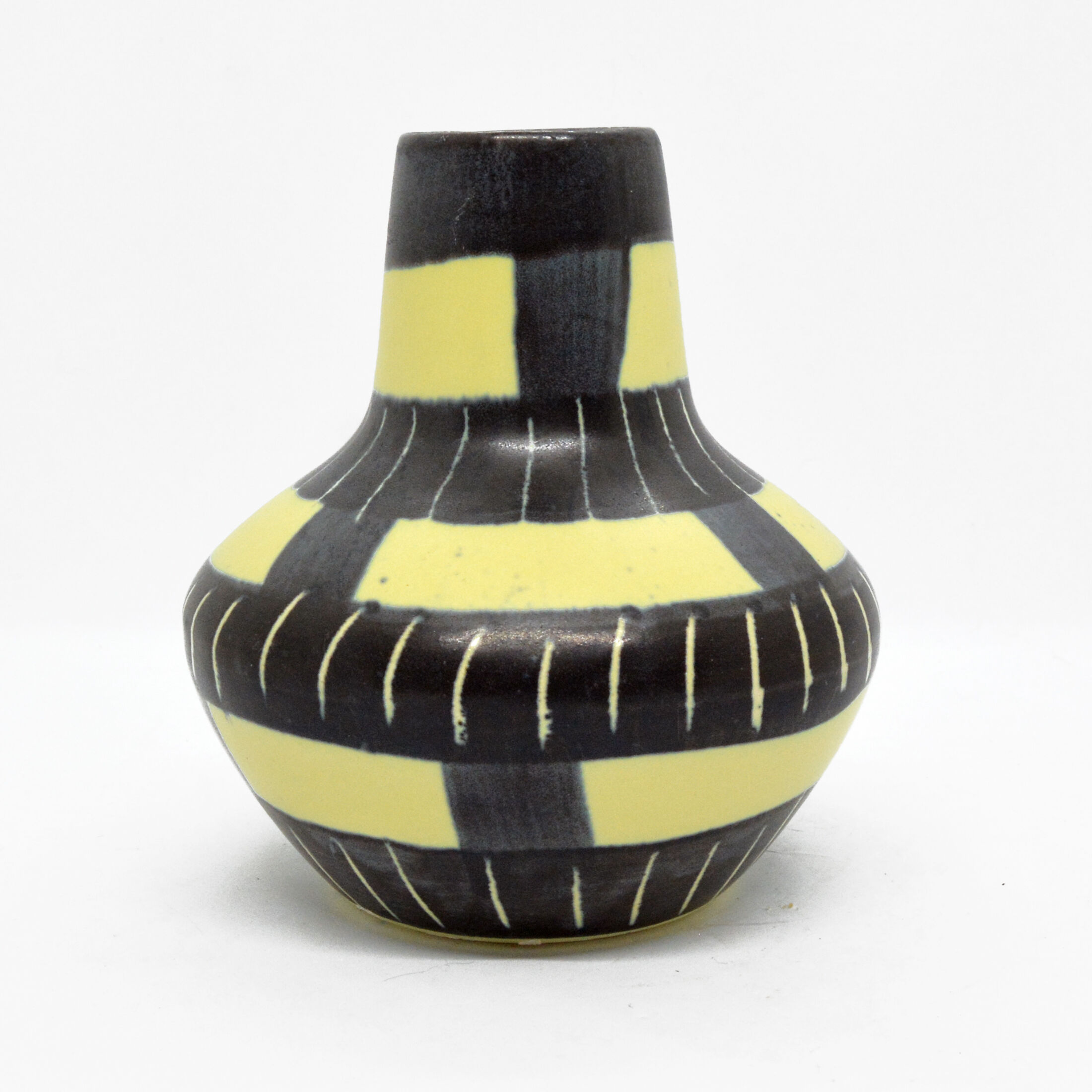 1970s op art ceramic vase Fohr Keramik, Germany