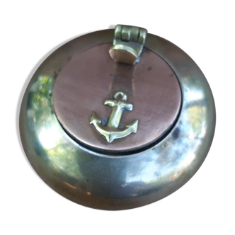 brass and copper navy ink ashtray