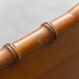 Vintage double bed in bamboo-style wood – Italian design from the 1940s