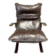 Fauteuil cuir 2 "design scandinave" 1950.