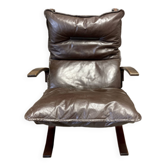 Leather armchair 2 "Scandinavian design" 1950.