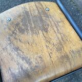 set of 4 vintage mismatched school chairs