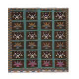 Vintage Turkish Oushak Rug Handwoven 125x140 cm