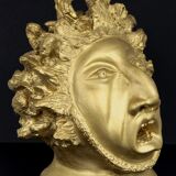 Head plaster gold paint