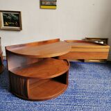 Pair bedside tables vintage teak scandinavian