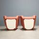 Pair of vintage armchairs from the 1950s-60s in metal and velvet to be restored, Italy.