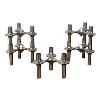 Set of 5 Nagel candle holders