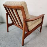 Pair of Scandinavian teak armchairs, Denmark 60s