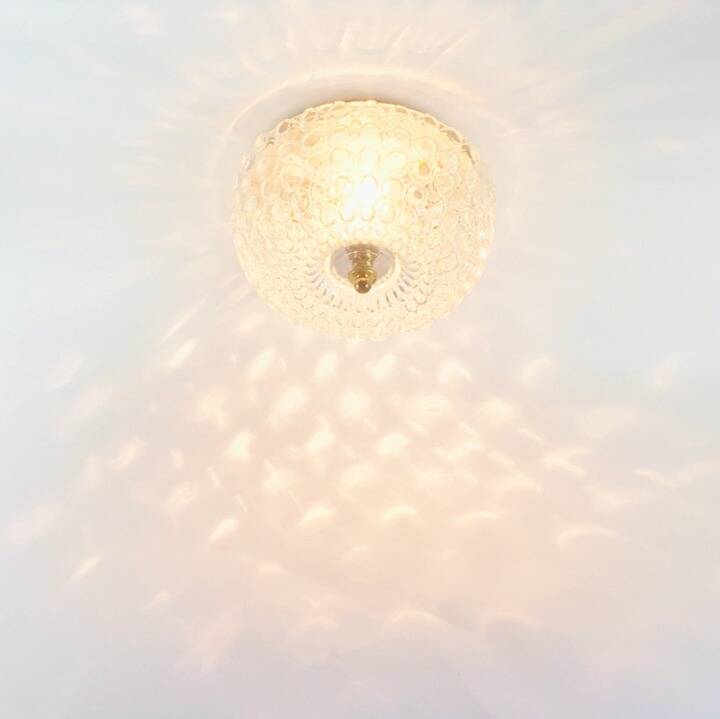 Large Mid-Century Bubble Glass Ceiling Light/Flush Mount by Helena Tynell for Limburg, Germany, 1960