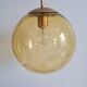 Suspension globe glass smokes amber bubble Peill & Putzler space age
