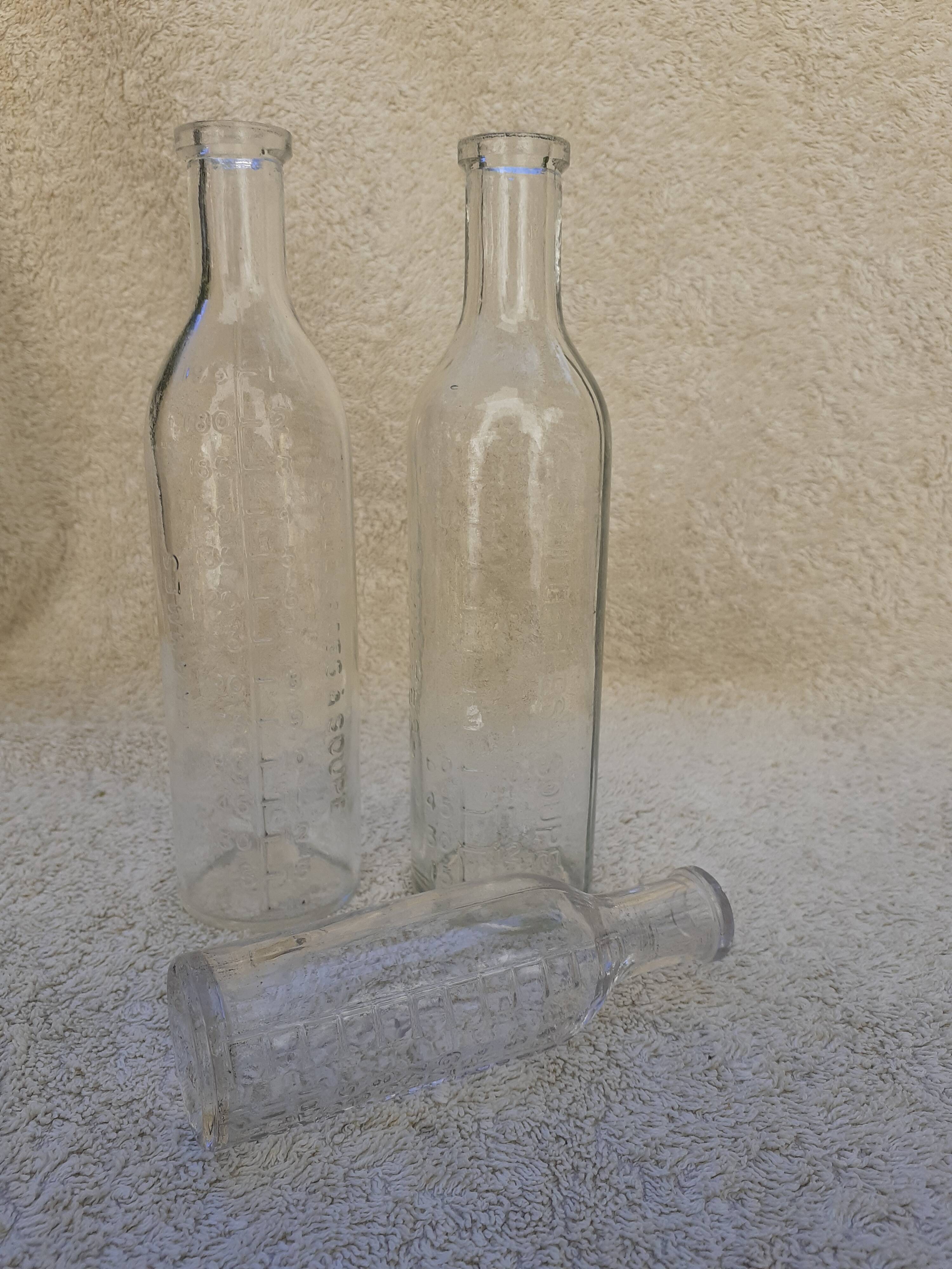 3 Vintage Apothecary Vials