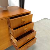 Armoire design en teck Musterring avec pieds noirs