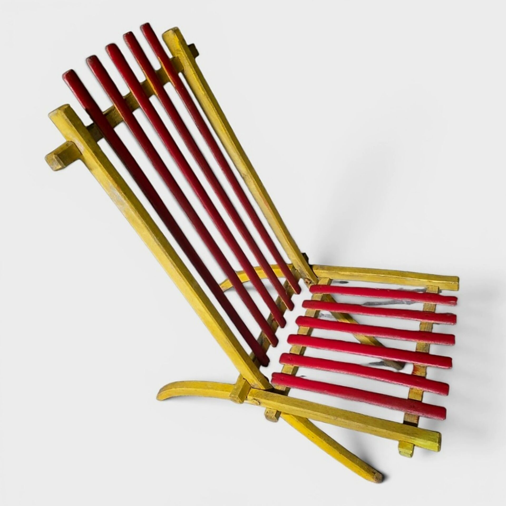 Rare pair of Thonet Frères armchairs – Original polychromy – 1930