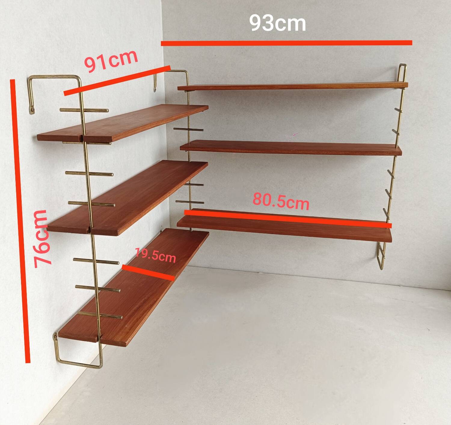 Étagères modulaires en teck