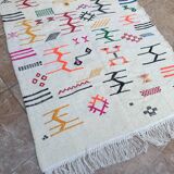 Moroccan Berber rug in hand-woven wool