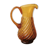 Amber glass pitcher