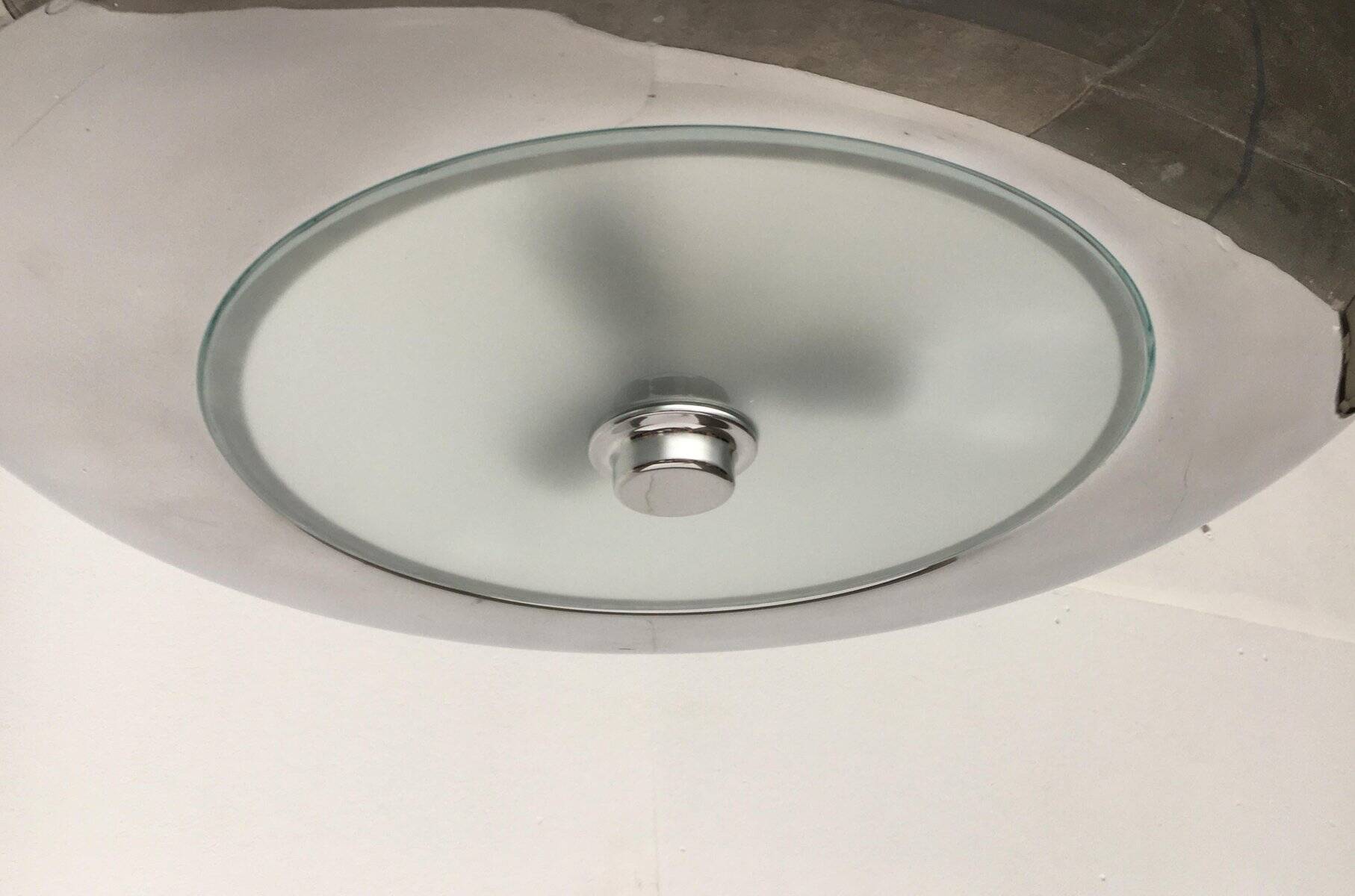 Mid-century Art Deco glass pendant light