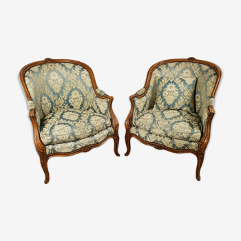 Paire de bergère style Louis XV