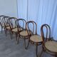 Set of 6 Bentwood Dining Chairs with Cane Seat / Bistro Thonet Style Chairs