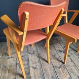Pair of vintage bridge armchairs