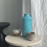 Turquoise blue vase H25.5