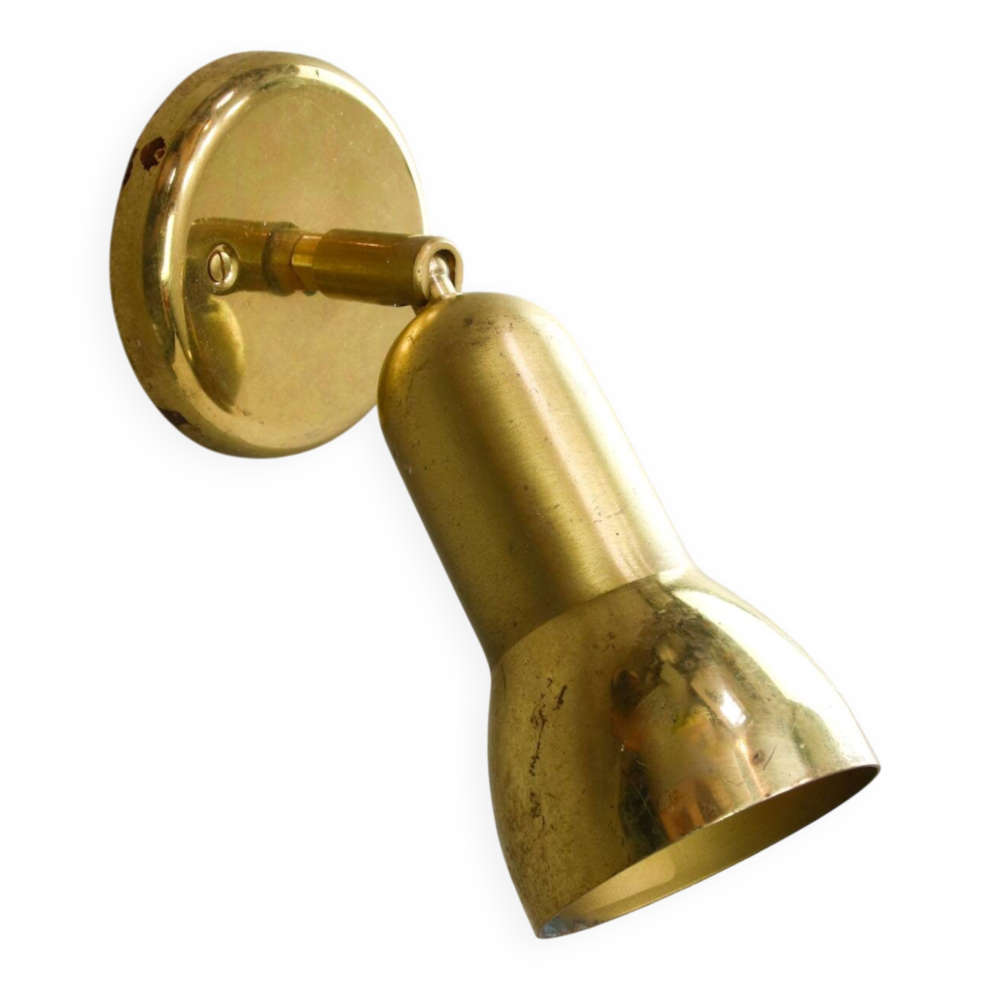 Mid-Century Italian Brass Wall Reflector Lamp, 1960s