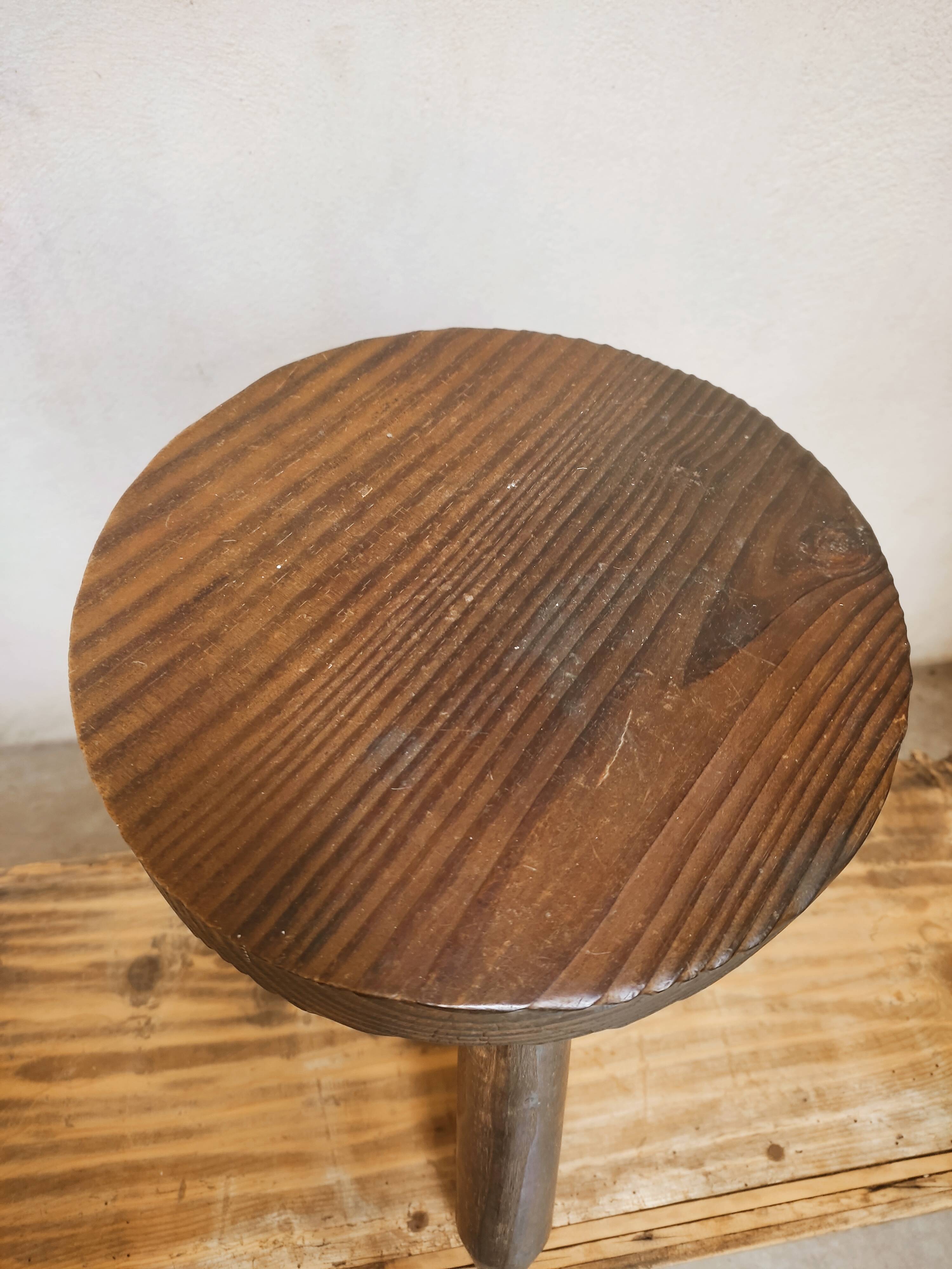 Wooden tripod stool