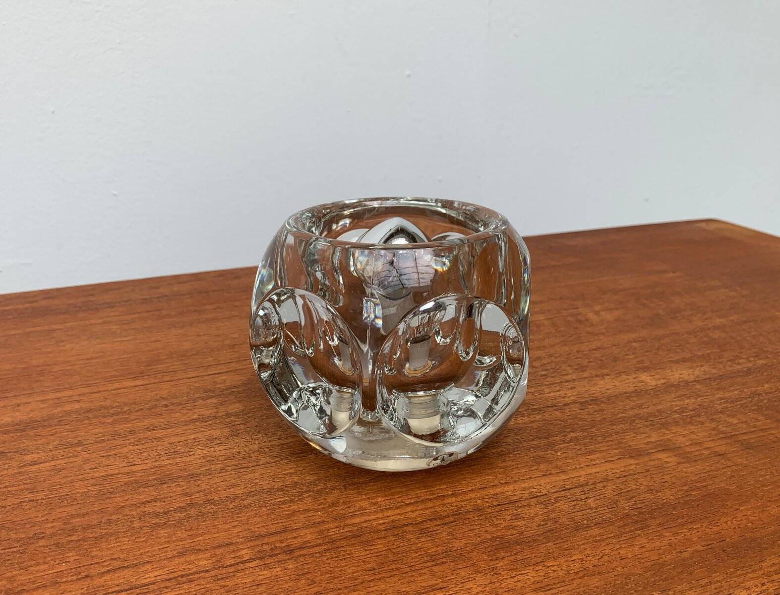 Vintage German glass table lamp by Peill & Putzler.