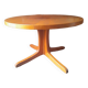 Round wooden table with 2 extensions, table with central star leg