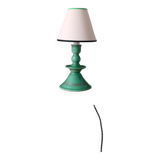 Green ceramic bedside lamp