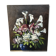 Huile sur toile nature morte roses et arums
