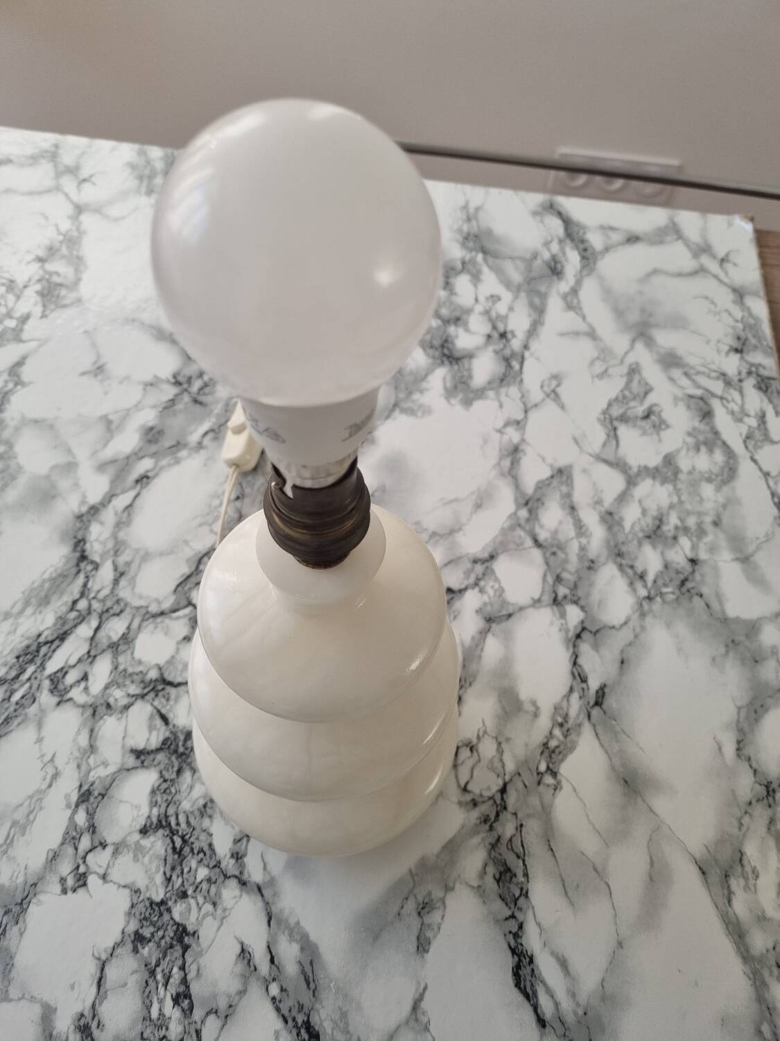 Vintage marble lamp base