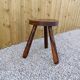 Solid wood tripod stool