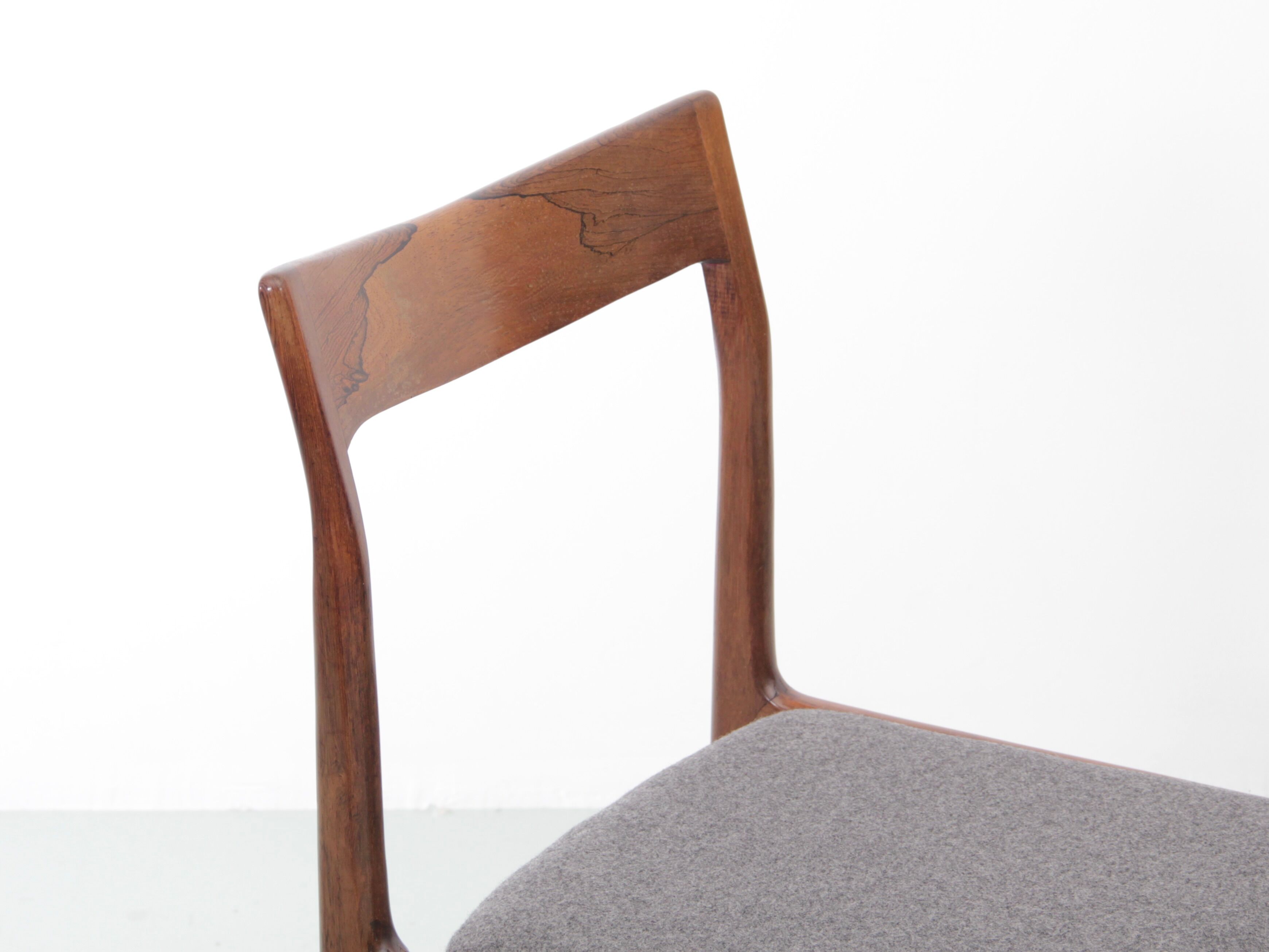 Suite of 6 Scandinavian rosewood chairs from Rio