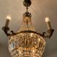 Balloon chandelier in bronze and grapevines 8 lamps