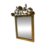 Art Deco mirror with rose and leaf decoration