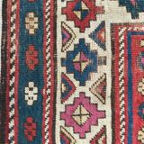 Tapis ancien caucasien kazak couloir 102x274 cm