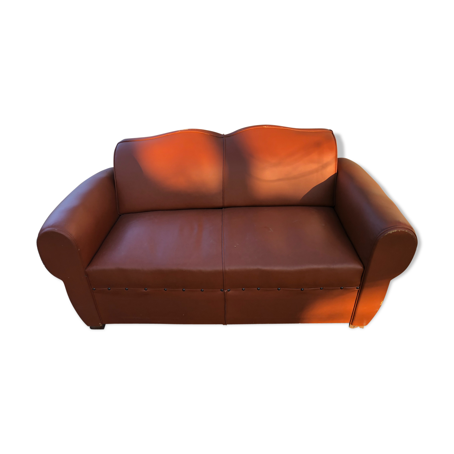 30-40 years vintage mustache club sofa