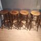 Set of 4 bar stools in "Thonet" style.
