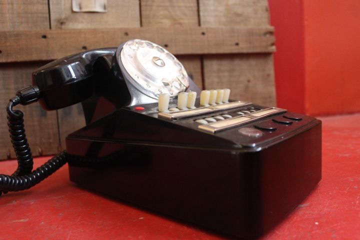Phone old telephone switchboard in bakelite