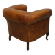 Fauteuil Club Vintage en Cuir Couleur Cognac, Pays-Bas