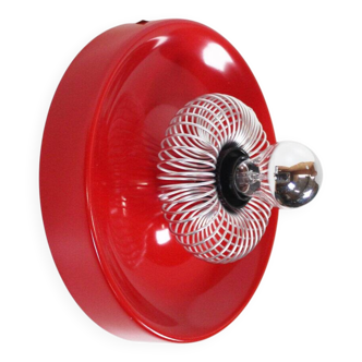 Large 1970s 'spring' space age wall light by Philipe Rougier