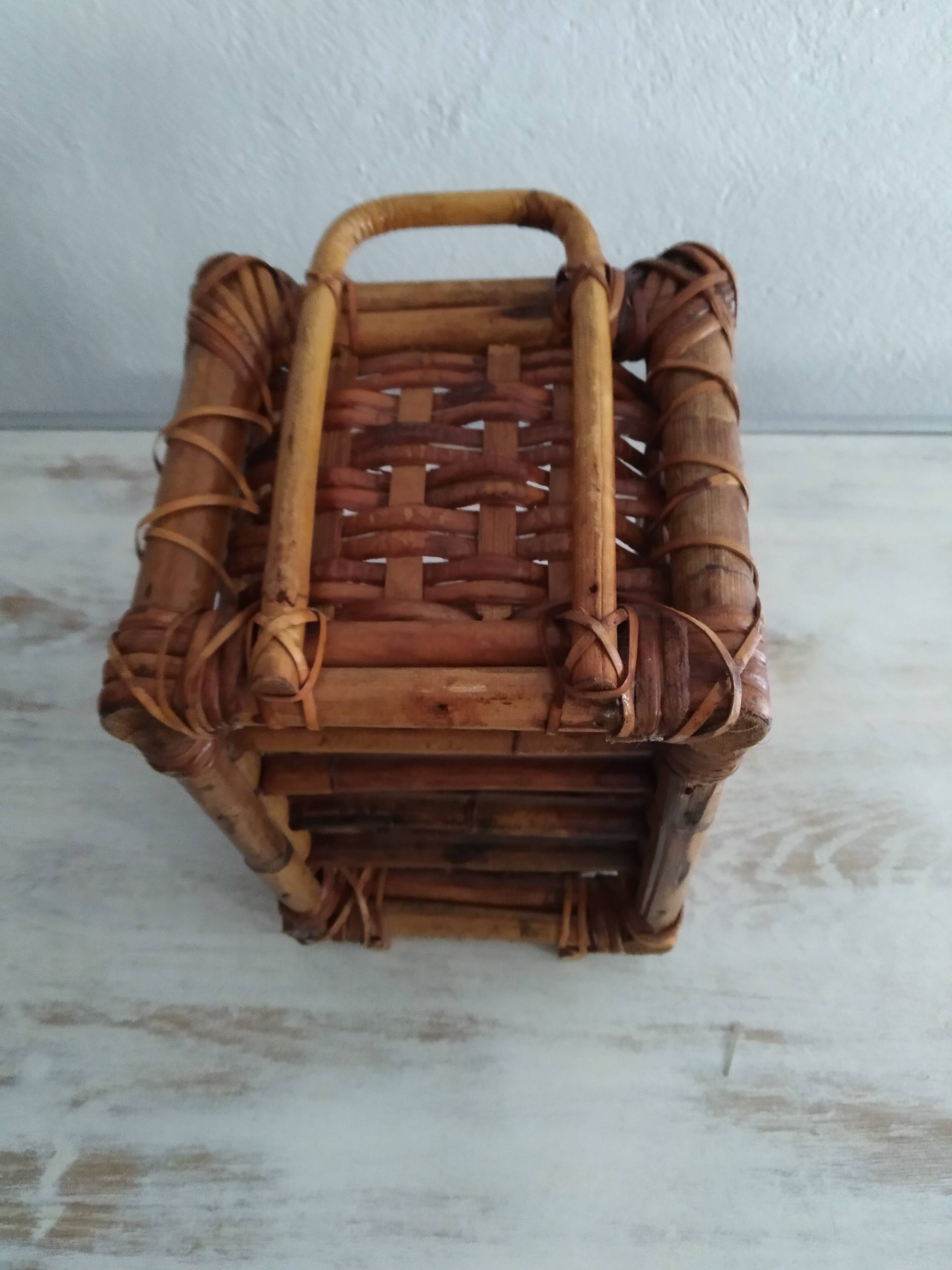 Bamboo storage basket