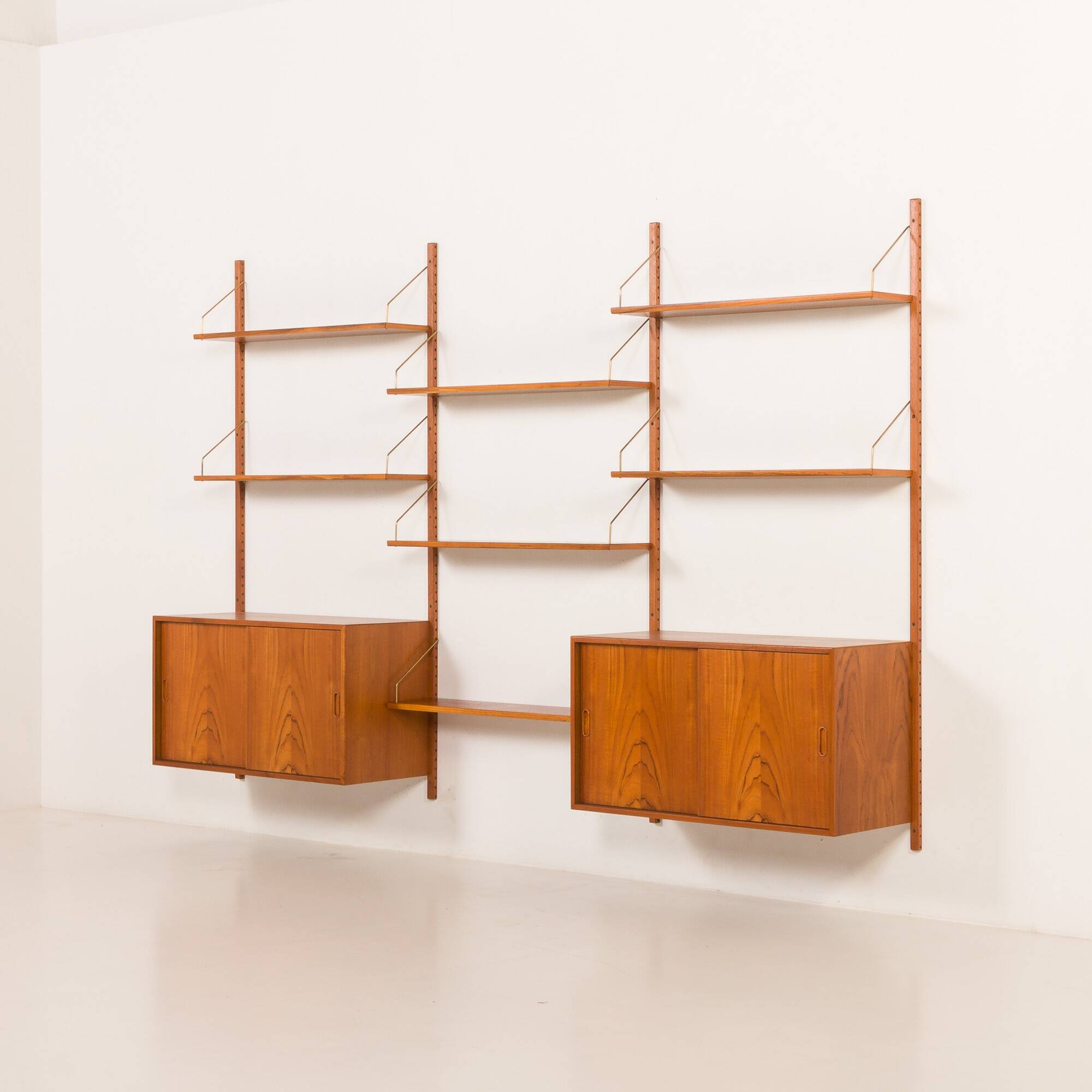 Hansen and Guldborg teak wall unit, HG furniture, 1960s