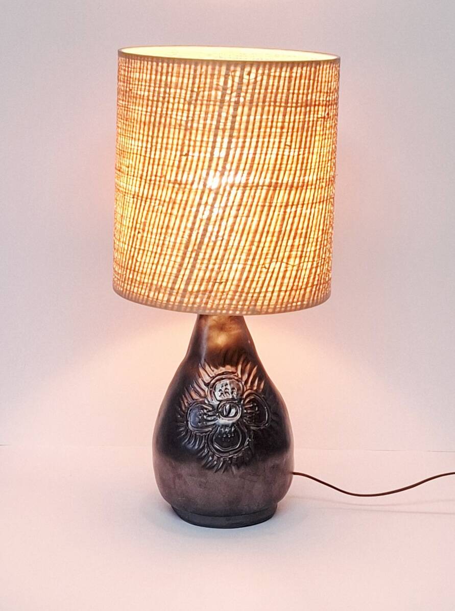 Vintage brutalist ceramic lamp
